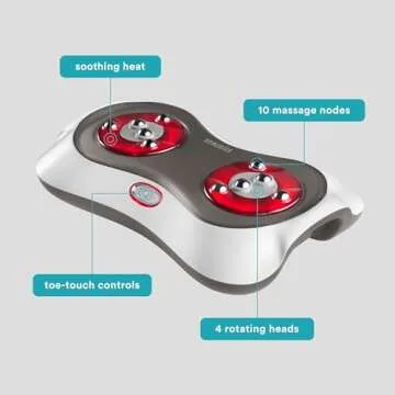 HoMedics Shiatsu Foot Massager with Heat for Pain Relief