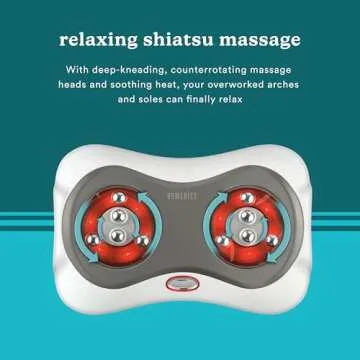 HoMedics Shiatsu Foot Massager with Heat for Pain Relief