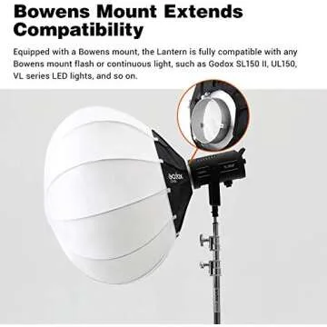 Godox CS-65D Lantern Softbox 25.6inch/65cm Soft Lighting Modifier for Godox SL-60W SL150W II FV150 AD300PRO AD400PRO AD600BM VL150 VL300