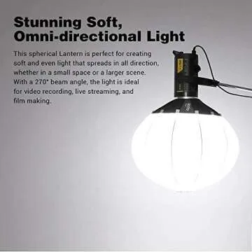 Godox CS-65D Lantern Softbox 25.6inch/65cm Soft Lighting Modifier for Godox SL-60W SL150W II FV150 AD300PRO AD400PRO AD600BM VL150 VL300