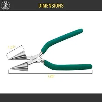 7-1/4" Jumbo Round Tapered Wubbers Jewelry Making Looping Curving Pliers