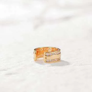 MEVECCO Dainty Cabled Wide Thick Chunky Ear Cuff Earrings 18K Gold Bold Cartilage Non Pierced Ear Cuff Tiny Dainty Simple Minimalist Delicate Handmade Hypoallergenic Chunky Ear Jewelry Gift for Her