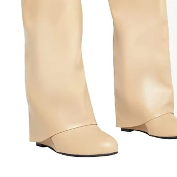 Shop Arqa Fold Over Knee High Boots for Women