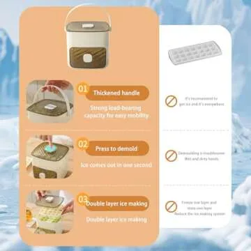 2025 Portable Ice Maker with Ice Bin Fast Compact Design