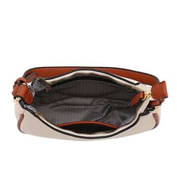 Small Crescent Shoulder Bag Under the Arm Purse (Nude/Tan)