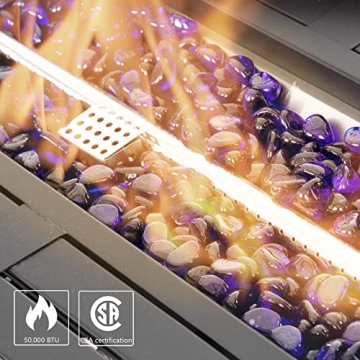 PHI VILLA 13-Piece Outdoor Wicker Sofa Set with Fire Pit