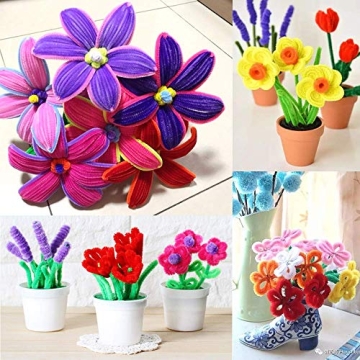 Anvin Pipe Cleaners 100 Pcs 10 Colors for Creative Crafts