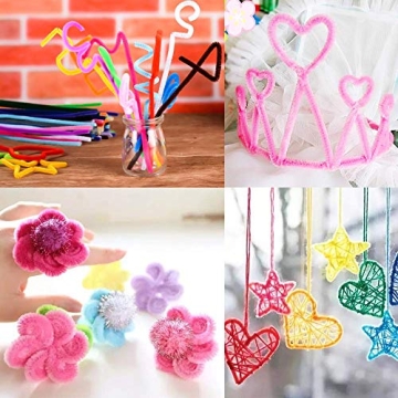 Anvin Pipe Cleaners 100 Pcs 10 Colors for Creative Crafts