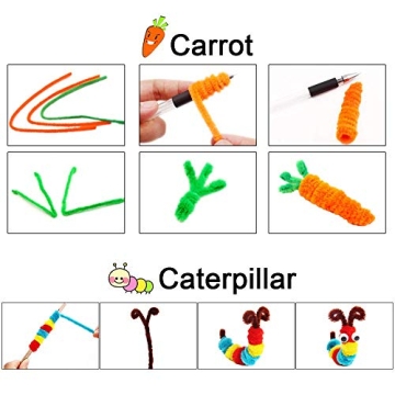 Anvin Pipe Cleaners 100 Pcs 10 Colors for Creative Crafts