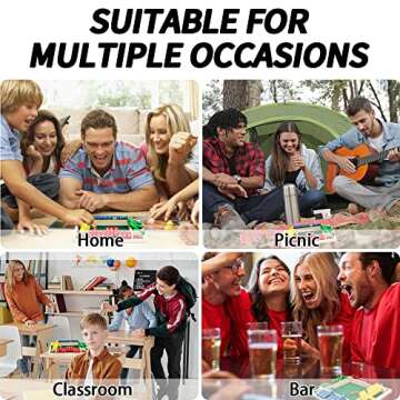 Nicecho Shut The Box Dice Game,2-4 Player Family Wooden Board Table Math Games for Adults and Kids, 8 Dices Classics Tabletop Version Games for Classroom,Home,Party or Pub