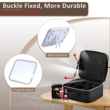 AZ GOGO Lighted Makeup Bag for Travel & Organization