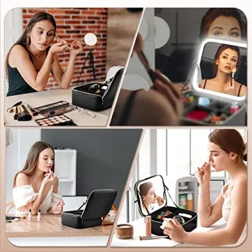 AZ GOGO Lighted Makeup Bag for Travel & Organization