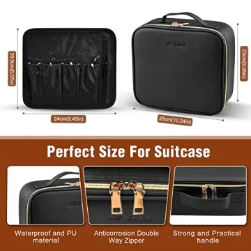 AZ GOGO Lighted Makeup Bag for Travel & Organization