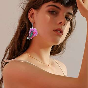 Fun Cute UFO Dangle Earrings for Women - Novelty Style