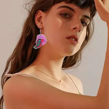 Fun Cute UFO Dangle Earrings for Women - Novelty Style