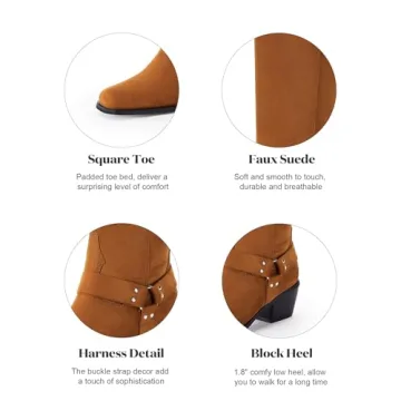 Coutgo Women’s Faux Suede Knee High Boots for Fall