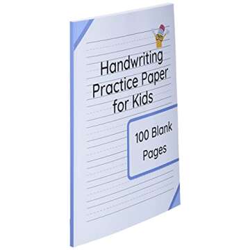 Handwriting Practice Paper for Kids: 100 Blank Pages of Kindergarten Writing Paper with Wide Lines