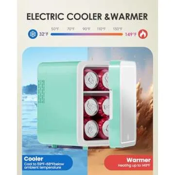 CUTIEWORLD Mini Fridge with LED Light for Skincare and Makeup