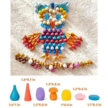 MIKNEKE 81 Wooden Loose Parts Sensory Bin Filler Toys