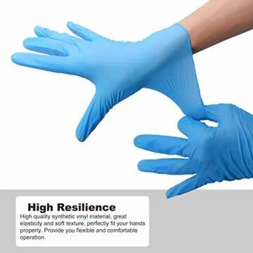 COYACOOL Disposable Gloves Medium, Nitrile and Vinyl Blend Material Gloves, Latex Free, 4 Mil,100 Pc...