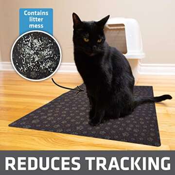 Drymate Original Cat Litter Mat, Contains Mess from Box, Protects Floors, Urine-Proof, Machine Washable, Soft on Kitty Paws, Absorbent, Waterproof (USA Made, Recycled Content) (20”x28”)(Paw Path Tan)