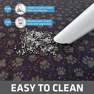 Drymate Original Cat Litter Mat, Contains Mess from Box, Protects Floors, Urine-Proof, Machine Washable, Soft on Kitty Paws, Absorbent, Waterproof (USA Made, Recycled Content) (20”x28”)(Paw Path Tan)