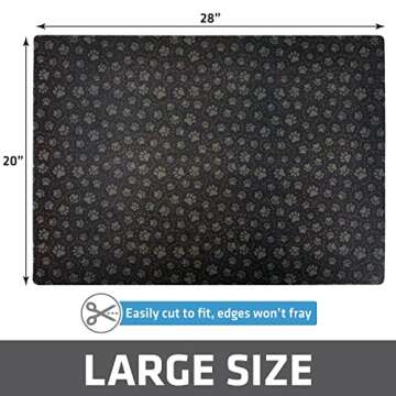 Drymate Original Cat Litter Mat, Contains Mess from Box, Protects Floors, Urine-Proof, Machine Washable, Soft on Kitty Paws, Absorbent, Waterproof (USA Made, Recycled Content) (20”x28”)(Paw Path Tan)