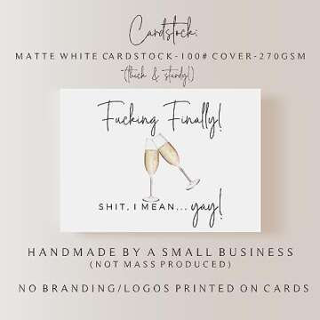 Funny Engagement Card - Sarcastic Congratulations Card for Couples