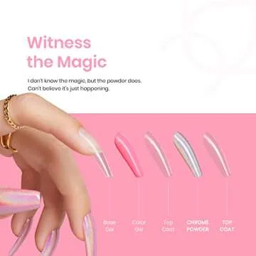 Beetles Chrome Nail Powder Metallic Mirror Effect Holographic Aurora Iridescent Nail Art Decoration for Gel Polish Glitter Premium Salon Nail Glitter Manicure Pigments for Nail Art Design, 0.04oz/1g