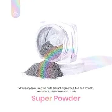 Beetles Chrome Nail Powder Metallic Mirror Effect Holographic Aurora Iridescent Nail Art Decoration for Gel Polish Glitter Premium Salon Nail Glitter Manicure Pigments for Nail Art Design, 0.04oz/1g