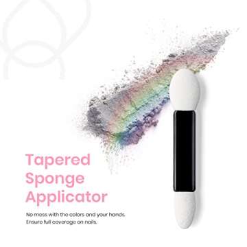 Beetles Chrome Nail Powder Metallic Mirror Effect Holographic Aurora Iridescent Nail Art Decoration for Gel Polish Glitter Premium Salon Nail Glitter Manicure Pigments for Nail Art Design, 0.04oz/1g