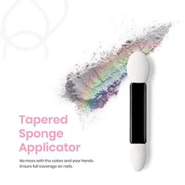 Beetles Chrome Nail Powder Metallic Mirror Effect Holographic Aurora Iridescent Nail Art Decoration for Gel Polish Glitter Premium Salon Nail Glitter Manicure Pigments for Nail Art Design, 0.04oz/1g