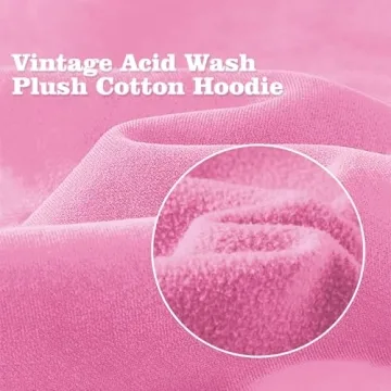 Dnzzs Women’s Vintage Acid Wash Hoodie - Trendy & Cozy