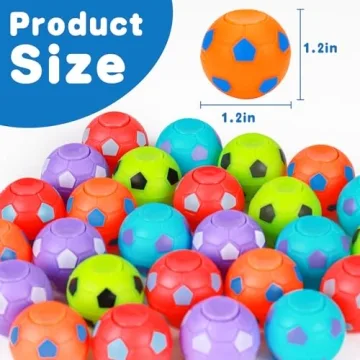 32pcs Fidget Spinner Soccer Balls for Kids' Parties
