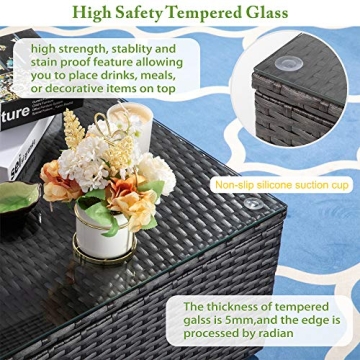 Vongrasig 5 Piece Patio Furniture Set, Stylish and Comfortable Outdoor Seating