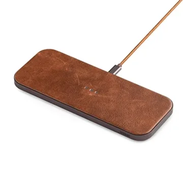Courant Catch:2 Italian Leather Dual Wireless Charging Pad for iPhone & AirPods