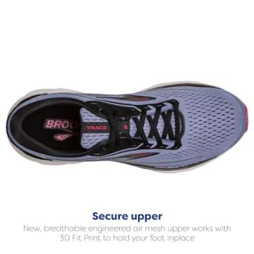 Brooks Women’s Trace 2 Neutral Running Shoe - Purple Impression/Black/Pink - 9 Medium