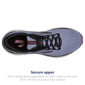 Brooks Women’s Trace 2 Neutral Running Shoe - Purple Impression/Black/Pink - 9 Medium