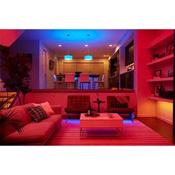 GE Lighting CYNC Smart Full Color A19 LED Light Bulb, 60W Replacement, Bluetooth/Wi-Fi Enabled, Alexa + Google Home Compatible Without Hub, 1-Pack (Packaging May Vary)