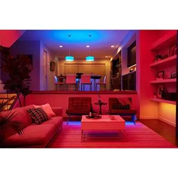 GE Lighting CYNC Smart Full Color A19 LED Light Bulb, 60W Replacement, Bluetooth/Wi-Fi Enabled, Alexa + Google Home Compatible Without Hub, 1-Pack (Packaging May Vary)