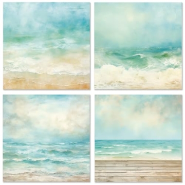 Ocean Sea Waves Scrapbook Paper Pack for Creative Projects