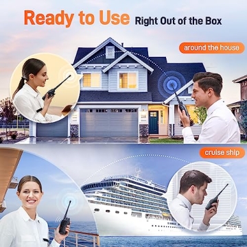 Arcshell Rechargeable Long Range Two-Way Radios with Earpiece 2 Pack Arcshell AR-5 Walkie Talkies Li-ion Battery and Charger Included