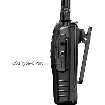 Arcshell Rechargeable Long Range Two-Way Radios with Earpiece 2 Pack Arcshell AR-5 Walkie Talkies Li-ion Battery and Charger Included