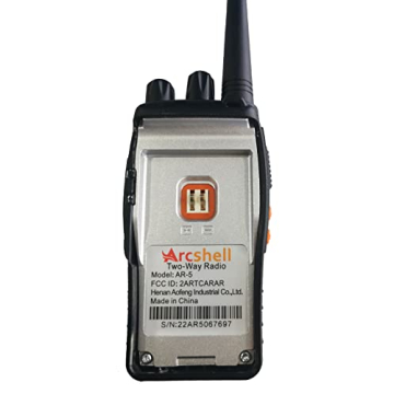 Arcshell Rechargeable Long Range Two-Way Radios with Earpiece 2 Pack Arcshell AR-5 Walkie Talkies Li-ion Battery and Charger Included