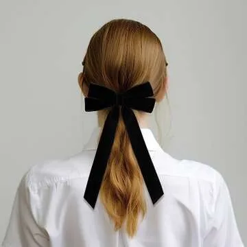 Elegant Velvet Bow Hair Ties for Girls and Women
