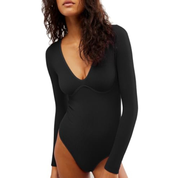 Trendy CHYRII V Neck Bodysuit for Women - Comfortable & Stylish