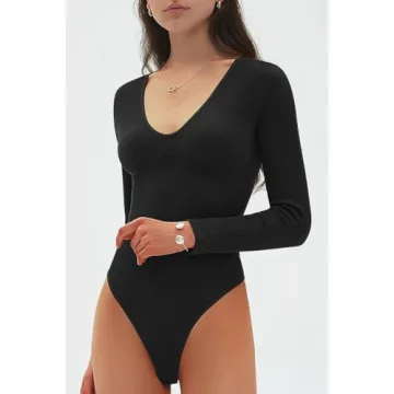 Trendy CHYRII V Neck Bodysuit for Women - Comfortable & Stylish