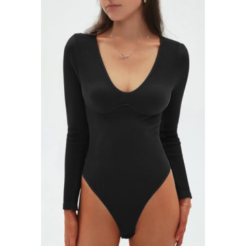Trendy CHYRII V Neck Bodysuit for Women - Comfortable & Stylish