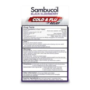 Sambucol Cold Relief Tablets - Natural Homeopathic Remedy