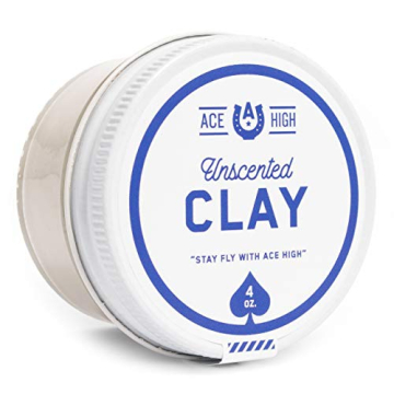 ace high Unscented Hair Clay, Strong Hold, Satin to Matte Finish, Adds Texture and Thickness, 4oz